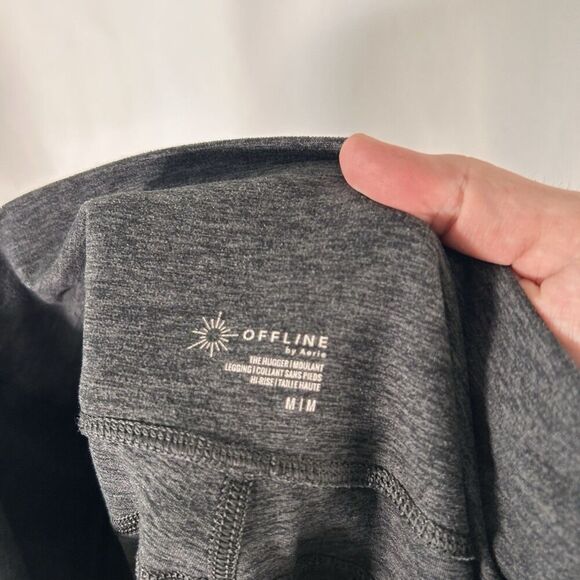 Offline by Aerie Leggings Women's Medium Dark Grey Heathered Pull On High Rise - Picture 6 of 7